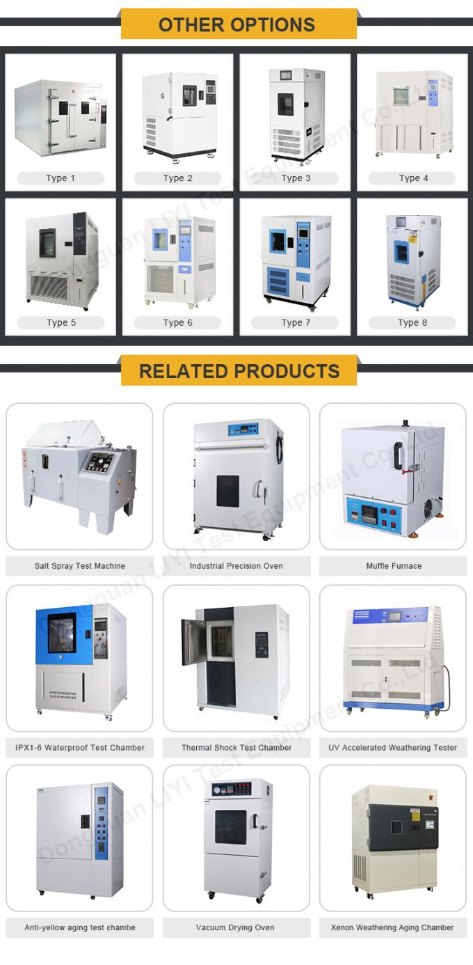 Cámara de la temperatura de LIYI JIS C60068 150L Benchtop, cámara de la humedad de la temperatura de LIYI 2